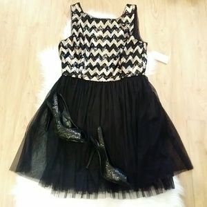 B. Darlin Sequins and chiffon cocktail dress